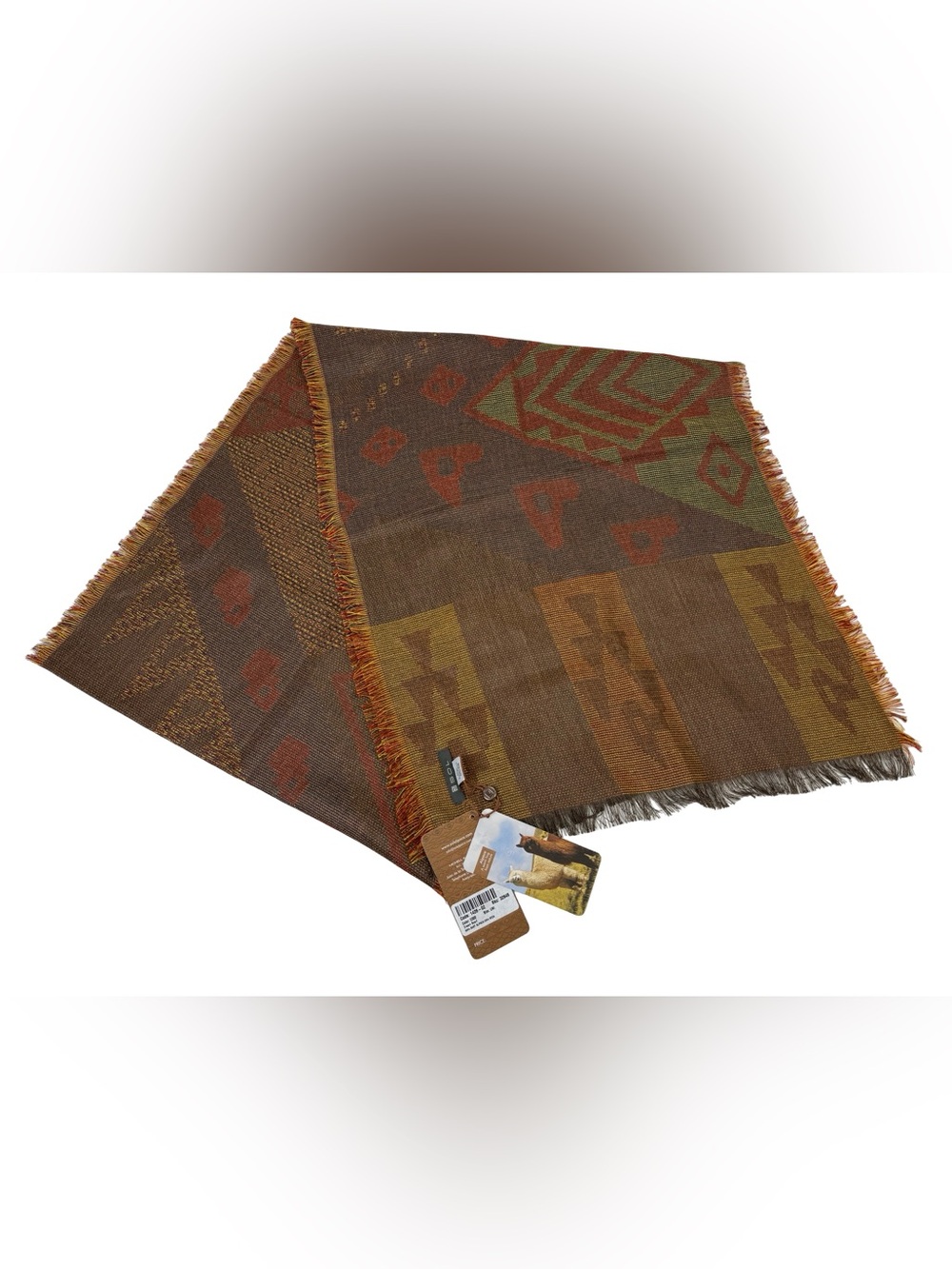 NWT SOL Baby Alpaca Fringed Dream Scarf 12"x78" New SEDA